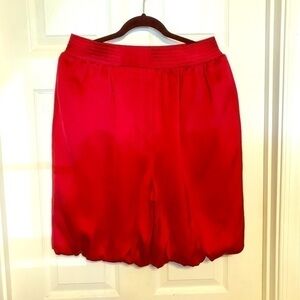 Giorgio Armani Italy silk blouson red shorts  sz 8